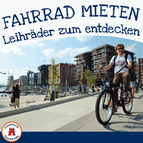 Hamburg mit dem Rad erkunden. Fahrrad leihen und los geht’s.